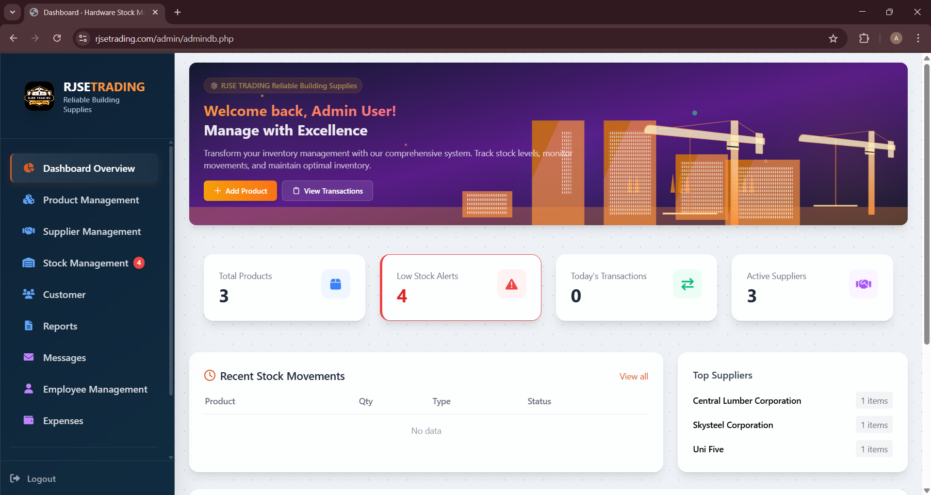 RJSE TRADING Reliable Building Supplies