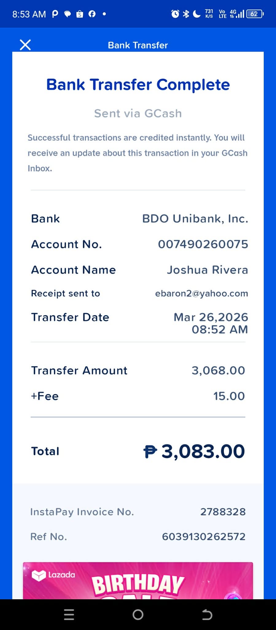 Transaction Receipt