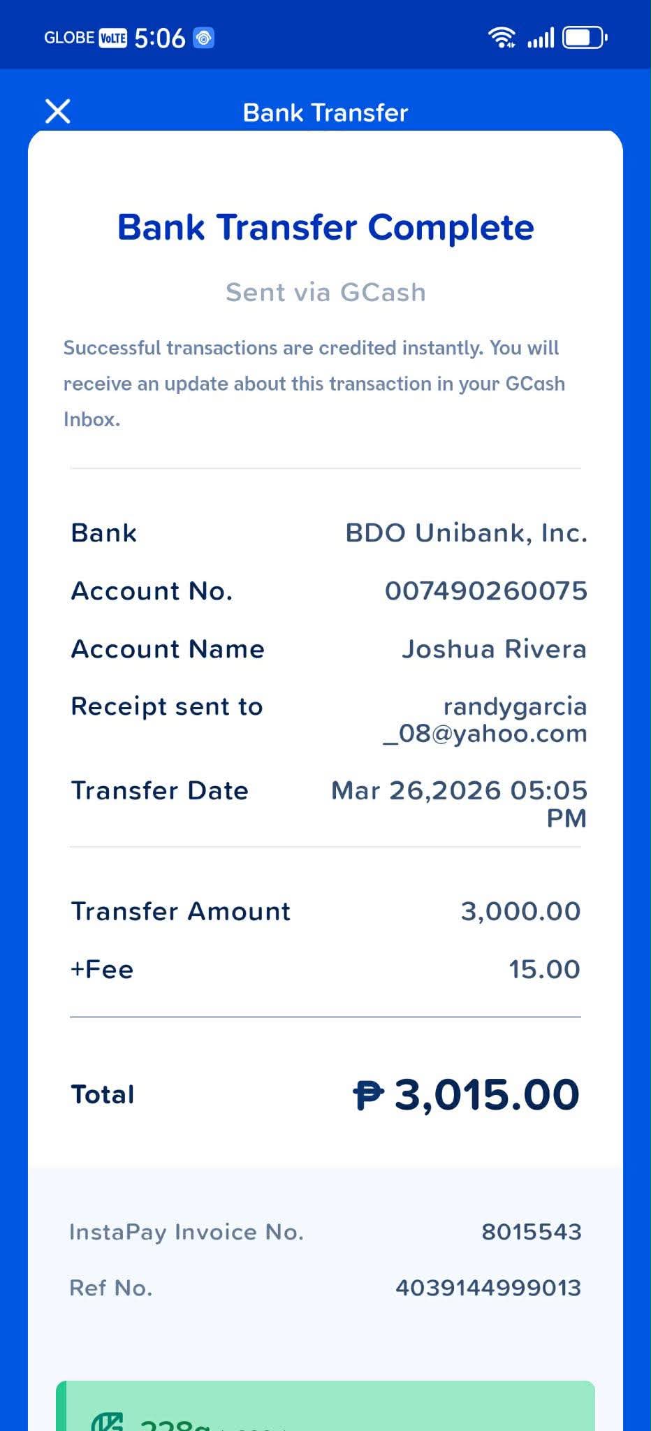 Transaction Receipt